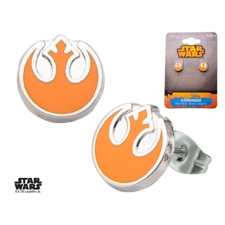 Star Wars 'Rebel Alliance' Stainless Steel Earrings - Click Image to Close